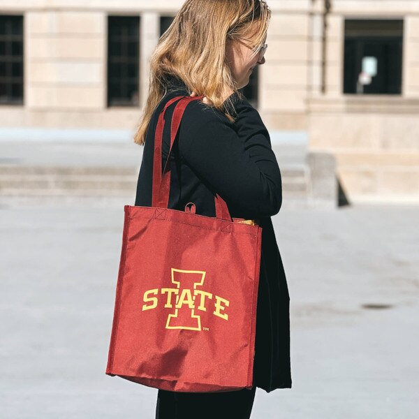 Authentic Brand I-State Cardinal & Gold Reusable Tote Bag